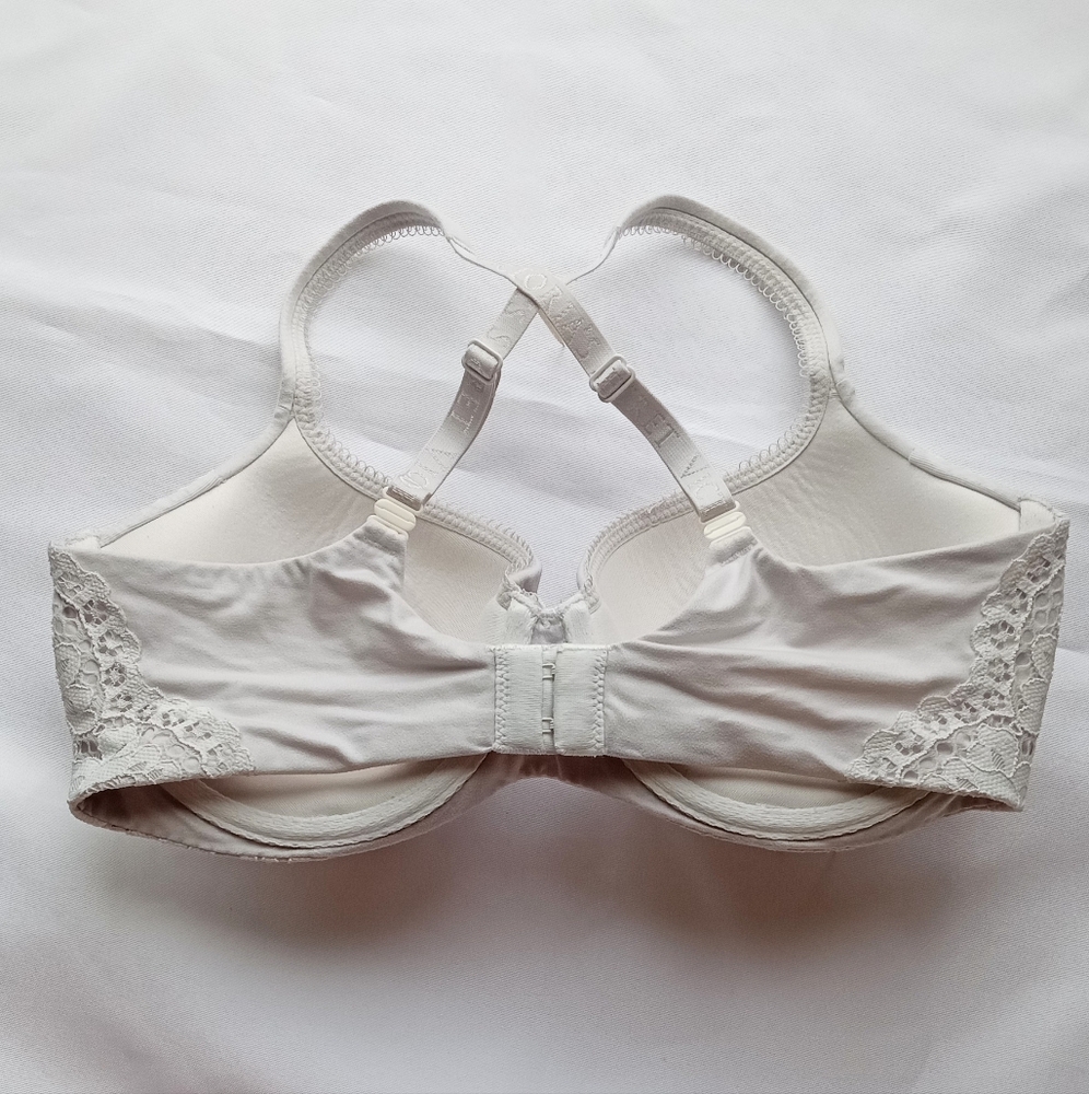 Body By Victoria VS Lightly Lined Demi Convertible White Floral Lace Multi Bra - Picture 14 of 15
